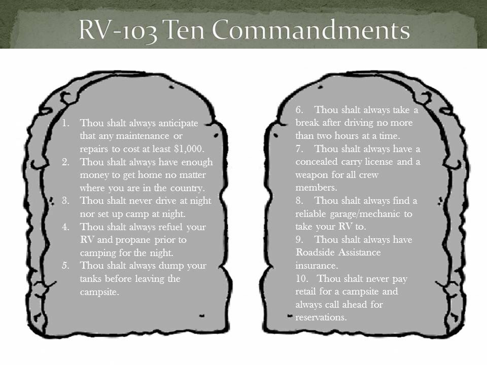 RV-103 Ten Commandments
